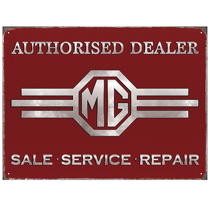 MG Authorised Dealer Metal Sign